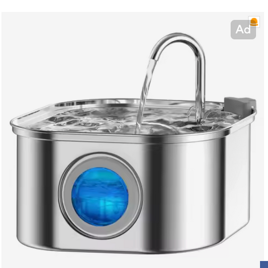 3.5L Stainless Steel Pet Water Feeder Auto Cat Fountain Smart Dog Water Dispenser Visual Window Drinking Bowl Pet Accessories