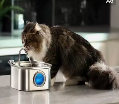 3.5L Stainless Steel Pet Water Feeder Auto Cat Fountain Smart Dog Water Dispenser Visual Window Drinking Bowl Pet Accessories